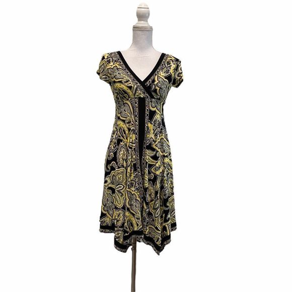 Inc International Concept Black Yellow XS Dress - Picture 1 of 6